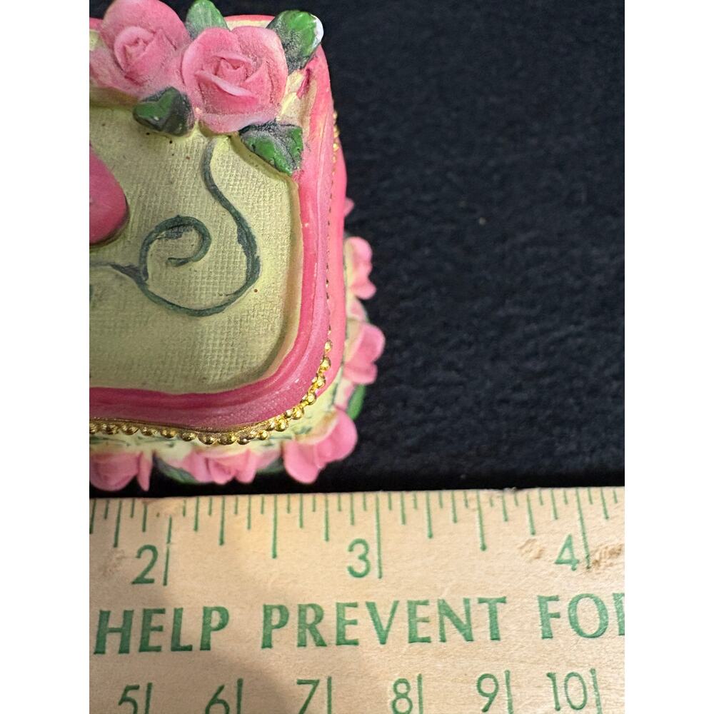 Vtg Greenbrier Old Fashioned Victorian Style Shoe Hinged Trinket Box - Picture 7 of 8
